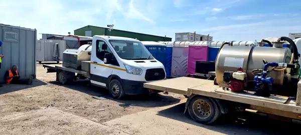 algeco portable toilets vehicle