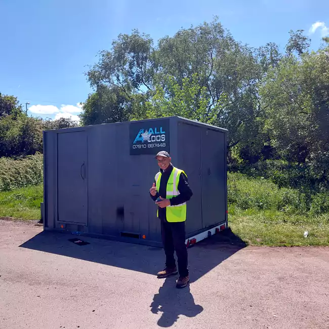A Star All Solutions toilet hire location in The Midlands welfare unit hire