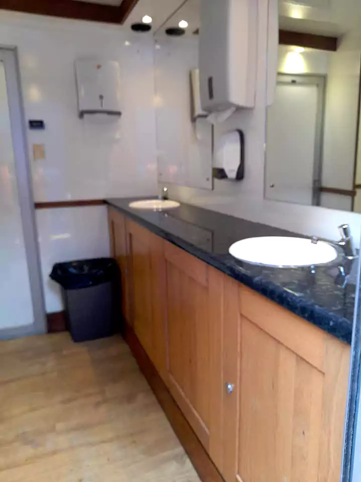 Wedding Toilet Hire 3 toilet trailer interior design