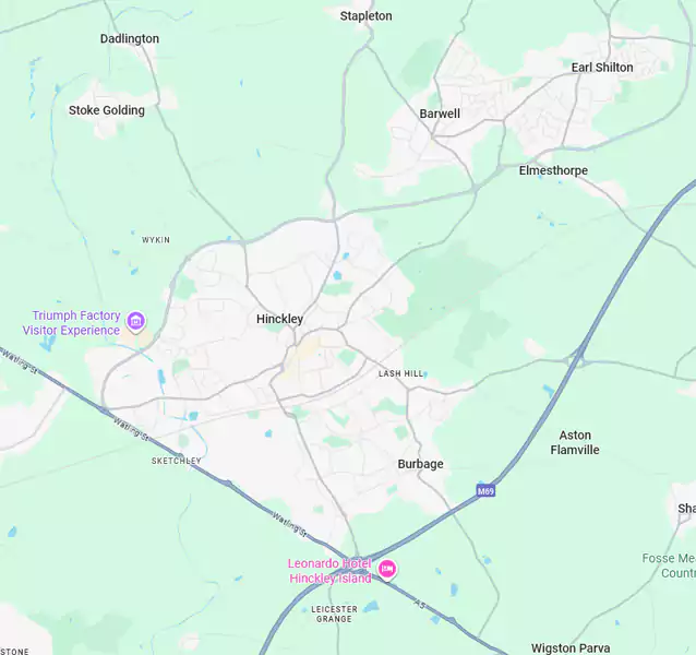portable toilet hire in hinckley map
